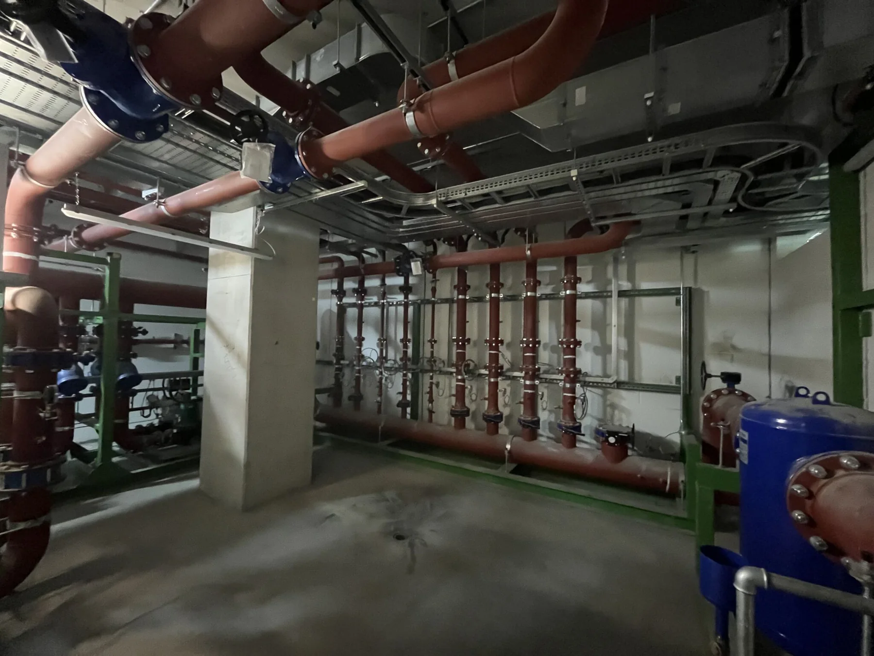 Mechanical plantroom illustrating complex services coordination